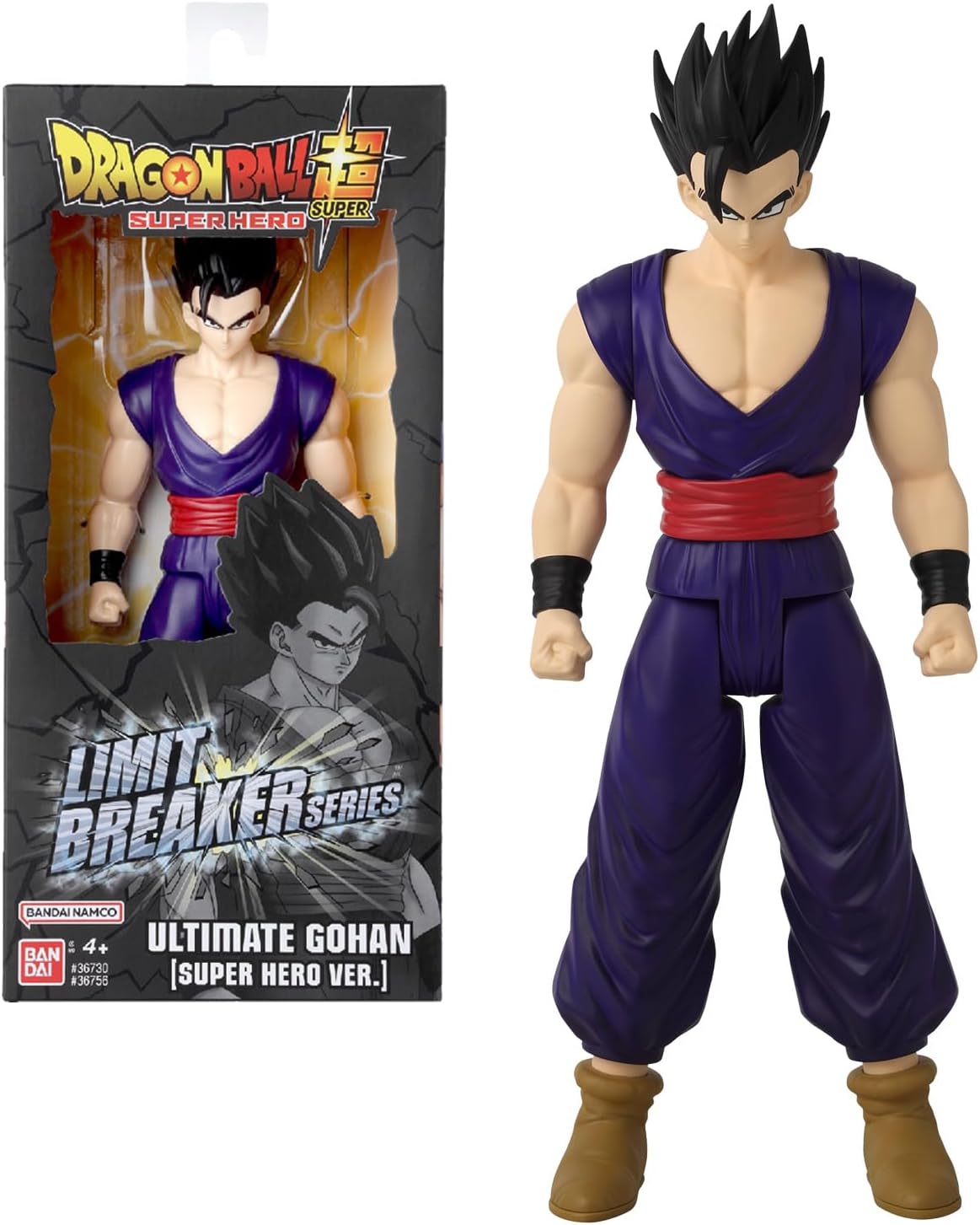 BANDAI - Dragon Ball Super Limit Breaker Series Figura de Acción Gohan 30cm - 36756 Multicolor - Figuras articuladas Coleccionable, Ideal para fanaticos del Anime.