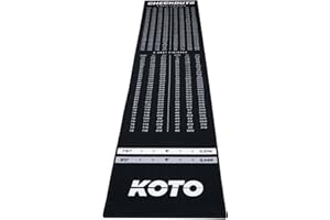 KOTO DARTS KOTO - Tapis Checkout 285 x 80 cm, Protection de Sol, Jeux de Fléchettes, Tapis en Mousse pour Débutants et Professionnels