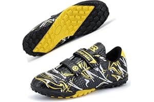 DIQUEQI Astro Turf Football Boots Boys Girls Football Trainers Soccer Athletics Training Shoes Teenager Outdoor Sport Shoes Sneakers for Unisex Kids Red