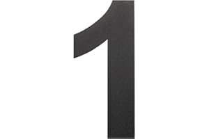 nanlyiau Numero Maison 6in/15.3cm Numéro de Maison Moderne NOIR- Acier inoxydable brossé fait de solides 304.Aspect flottant(black 6in1)