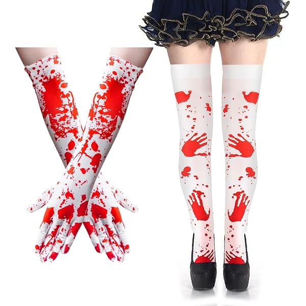Halloween Handschuhe & Strümpfe Set – Mit Fledermaus-Muster | Gruselig & Bequem Für Kostüm-Partys & Cosplay
