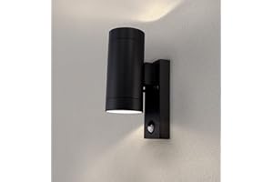 ‎LEDVION Ledvion LED Wandleuchte Nova mit Sensor - Schwarz - GU10 - Beidseitig