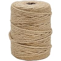 Vivifying 50m 4mm 4-lagig Garten Bindfäden, Dicker Faden aus Natürlicher Jute für Floristik, Geschenke, DIY, Dekoration…