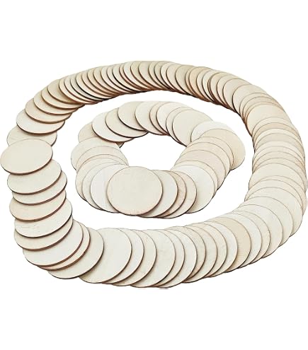 Dischi Di Legno, 100 Pezzi Tondi non Finito, Diametro 5 cm, Spessore 2,5 mm, Ritagli Leggero per Opere D'arte, Segnaletica, Decorazioni Dischi Di Legno, 100 Pezzi Tondi non Finito, Diametro 5 cm, Spessore 2,5 mm, Ritagli Leggero per Opere D'arte, Segnaletica, Decorazioni