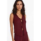 DeFacto Slim Fit Dar Kesim V Yaka &Ouml;nden Bağlamalı Kırışık Dokulu Kolsuz Bluz F7992AX25AU