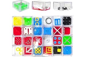QUNKUN 24 Stück 3D Geduldsspiele ​Mini Denkspiel, Geschicklichkeitsspiele - Fördert die Konzentration, Spielzeug Mitgebsel Kindergeburtstag, Geduldsspiel Kinder Erwachsene Stress ablassen
