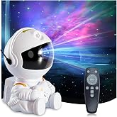 Oturan Astronot Galaksi Projekt&ouml;r&uuml; Gece Lambası - 7 Renk Nebula Işık Modu İle G&ouml;ky&uuml;z&uuml; Projekt&ouml;r&uuml;, Uzaktan Kumandalı, Ayarlana