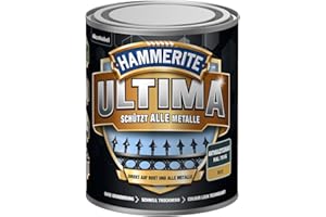 Hammerite Ultima Matt, Metallschutzlack, Hochwertiger Schutzlack für alle Metalle im Außenbereich, Anthrazitgrau RAL7016, 750 ml