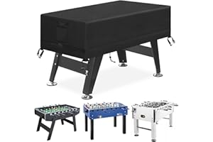 Kovshuiwe 147 x 132 x 76 cm Housse pour table de baby-foot Housse d'extérieur pour table de football résistante de patio, Imperméable, Anti-UV et Anti-poussière