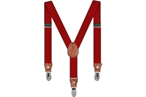 DEBAIJIA Bretelles Enfants Réglable et Élastique 3 Clips Y Forme en Cuir BéBé Garçon Fille Pantalon Accessoires- Variété Couleurs