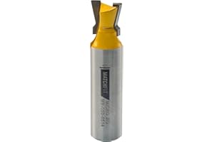 MICROJIG Matchfit MB-050-0514 Fraise à queue d'aronde pour pinces à queue d'aronde, 35,6 cm, profil en queue d'aronde, jaune