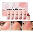HERBENJOY Cream Blush Set 5 Colors Soft Blushers For Cheeks Make Up Skin Tint Liquid Blush For Mature Skin,Lightweight Breathable Feel,Dewy Finish Smudgeproof,Makeup Gift for Women & Girls (5PCS SET)