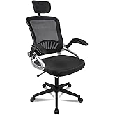 T-Lovendo - Silla de Oficina o Escritorio reclinable y ergonómica con Reposabrazos Ajustables. con Reposacabezas. Respaldo Tr