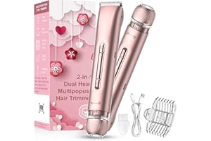 ‎RAXMETRY RAXMETRY Intimrasierer für Frauen, 2 In 1 Elektrischer Rasierer Damen, silky splash rasierer, Wiederaufladbar Trimmer Damen für Bikinizone Achseln, austauschbare Keramikklingen, Ipx7 Wasserdicht