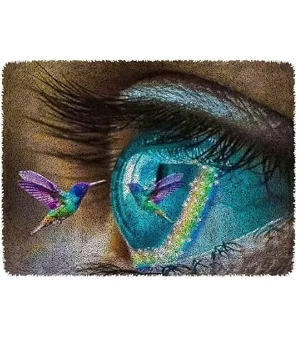 DIY Knüpfkissen Set 43x43cm - Stickerei Set Für Anfänger Mit Herz Motiv