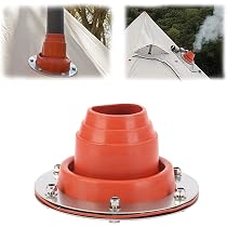 Stove Jack Kit For Tents & Shelters - High Temp Silicone Flue Flashing With Wrench, Fits Triple Wall Pipes