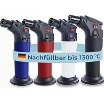Luxblaze Winddichtes Stabfeuerzeug – Jetflamme, Nachfüllbar & Einstellbar, Ideal Für Camping & Grillen (Schwarz)