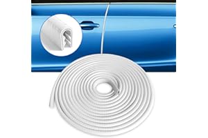 OUNGLYCHOI (white10M) Car Door Edge Protector car door protectors Vehicle Rubber Edge Trim Seal Strip Fits U Shape Car Door Protector Edge Bendable & Adjustable Sizes 33FT(10M)