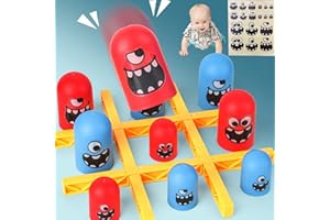 Aoweiya Tic TAC Toe，Tic TAC Toe Game，Big Eat Small Game， Gobblers Board Game Toy, Classic Family Board Game, Juegos de Mesa interactivos para niños Adultos，Juegos de Estrategia.