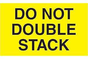Tape Logic DL1096 Special Handling Label, Legend"Do Not Double Stack", 5" Length x 3" Width, Fluorescent Yellow (Roll of 500)
