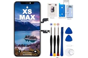 EFaith für iPhone XS Max Display LCD 6,5" Ersatzbildschirm, Full HD -Touchscreen, Digitizer Assembly mit komplettem Reparaturset, Displayschutzfolie, Modell A1921, A2101, A2102, A2103, A2104