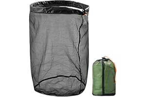 FILOEEX Ultralight Stuff Sacks,Mesh Drawstring Storage Bag,Nylon Mesh Compression Storage Sack,Lightweight Large Net Bag,Hiking Visibility Mesh Pouch,Stuff Storage for Sleeping Bag Luggage Clothes Camp