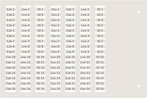 MarketConnect 25 Card Targhette Segnacavo 4x10 FLAT 2800 tessere • PVC 0,5 mm (112×25 schede) • Per Tubetti Siglatura da 0,5 mm • Compatibile con cod. 42090B Cembre • Bianco • RIDOTTO