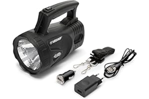Velamp ICARO Torcia Lanterna LED 170lumen (3W), Lampada Ricaricabile. Batteria Litio. per Campeggio, Pesca, Trekking, Emergenze, Super Accessoriata 3 W, Antracite
