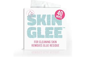 Not Just A Patch Skin Glee Adhesive Remover for Skin (40 Pack) – Hypoallergenic Alcohol Wipes for CGM Devices, Bandages, Ostomy Patches, and Adhesives – Gentle, Portable Skin Cleaner