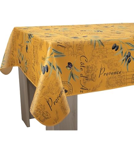 Tovaglia Antimacchia Le Linge De Jules - Olivo, Colore Rosso, Rettangolare 150x240 Cm, 100% Poliestere, Idrorepellente - 2