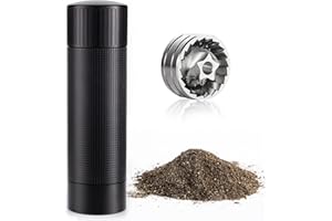 Luvan Metal Pepper Mill Grinder with 430 Stainless Steel Grinding Core, High Output Pepper Grinder from Coarse to Fine, Professional Adjustable Manual Peppers