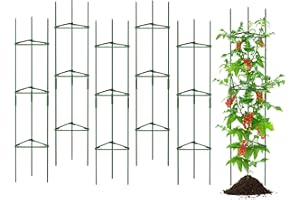 SUNYRISY Tomato Cage for Garden Plant Support, 6Pack Multifunctional Plant Cages Tomato Trellis Stake, 120cm Height Cucumber Trellis Tomato Cages for Garden Climbing Plants Flowers