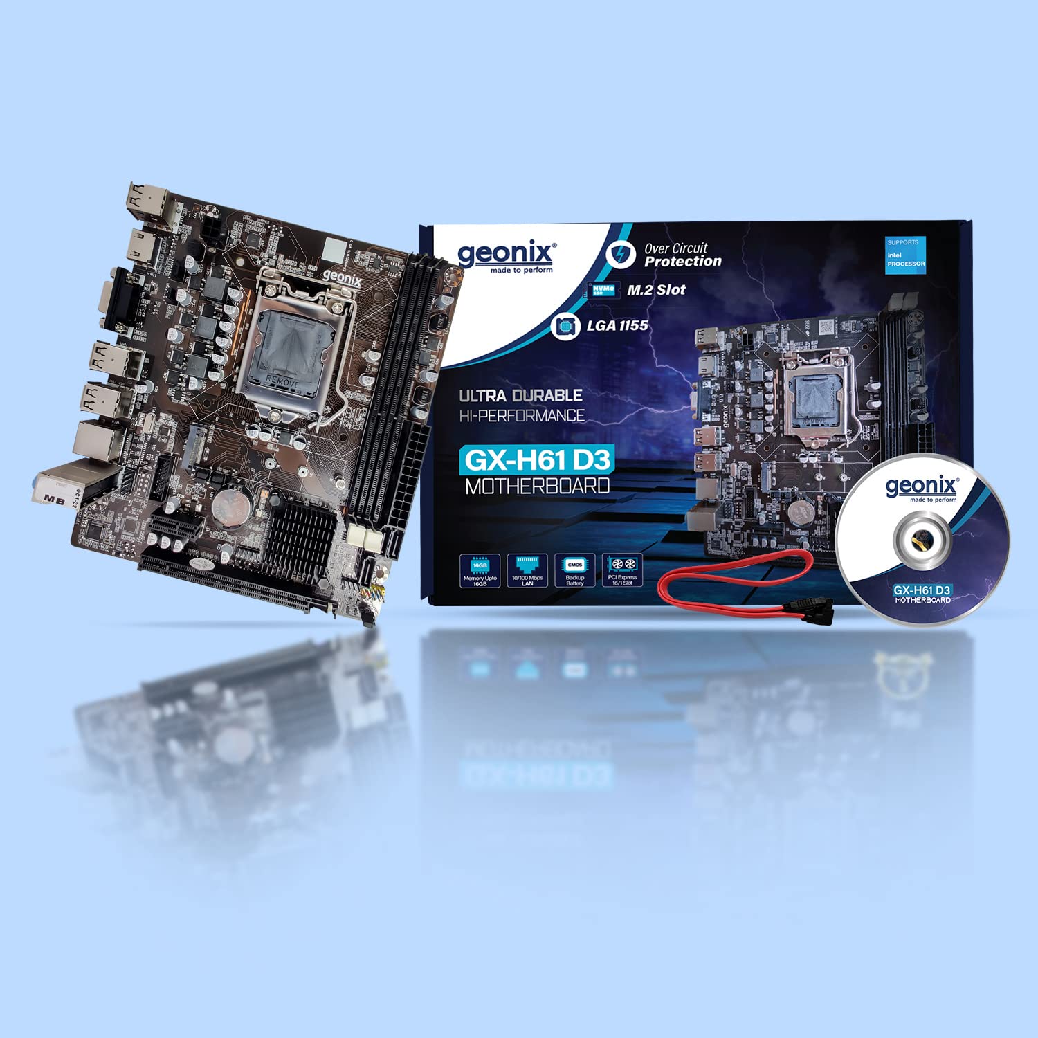 Geonix GX-H61 Motherboard Review - Ideal for Intel 2nd and 3rd Gen CPUs