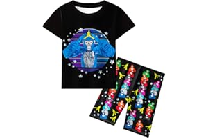 Pitevotur Gorilla Tag Pyjamas Set Boys Pajamas Cartoon Kids Pjs Monkey Game Hoodies Sleepwear Sweatshirt for 6-12 Years
