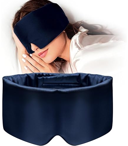 Masque De Sommeil En Soie De Mûrier 22 Mommes - Blocage Lumière Total - Pour Dormeurs Sur Le Côté - Avec Pochette Voyage (femmes Et Hommes)