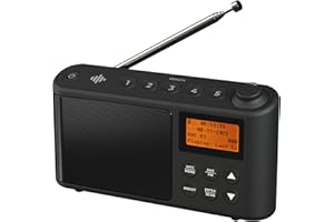 I-BOX DAB Radio Portable, DAB Plus/DAB Radio, FM Radio, Small Radio, Portable Radios Mains and Battery, USB Charging for 15 Hours Playback, Large LCD Display (Spectrum by iBox)