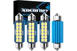 Xnourney 578 Lampadina Led 211-1 211-2 41mm 42mm 1.63" 12V 24V CANBUS Error Free Lampadina Led Per Interni Dome Map Light Targa Luci di Cortesia Luce Bianco Confezione da 4