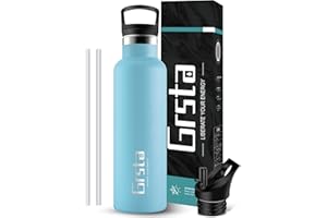 Grsta Water Bottle, Stainless Steel Vacuum Insulated Bottles 350/500/750/1000ml, BPA Free Reusable Drinks Bottle - 12 Hours Hot & 24 Hours Cold, Leakproof Flask for Adult, Kids, Sports, Home, School