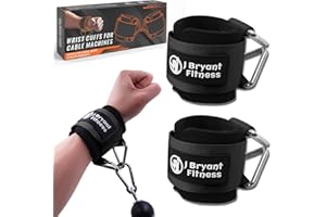 J Bryant Cinghie per polsi imbottite in neoprene con chiusura triangolare regolabile in velcro e design sicuro del polsino per allenamenti con macchine a cavi e allenamento di forza