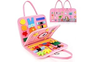 IZDUDO Busy Board Montessori Bambini, Pannello Sensoriale Libro attività di Feltro per Sviluppo Motricità Fine e Cognitivo, Quiet Book Viaggi, Giochi Educativi per Ragazzo Bambina#3