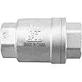 DERPIPE 1/2 Inch Vertical Check Valve SUS304 Spring Loaded Check Valve in-line Low Cracking Pressure CF8M WOG 1000