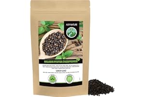Alpi Nature Pimienta Malabar 250g, Granos de Pimiento Negro Premium, Pimienta Tigre Malabar