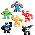 Heroes of Goo Jit Zu Licensed DC Minis - 6 Pack - 2.5" Tall - Stealth Armor Batman, Gold Armor Aquaman, Speed Force Flash, Killer Croc, King Shark and Kryptonian Steel Superman
