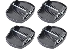 Y-Nut Lot de 4 patins de cric de caravane robustes pour éviter de s'enfoncer dans un sol mou, coussinets de stabilisation robustes et stables pour pieds de caravane avec broches