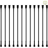 12 Stück 4 Pin Fan Splitter PWM Lüfter Lüfterteiler Verlängerungskabel Steckergehäuse Ärmeln Verlängerung Lüfterkabel Männlic