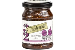 Tracklements Sticky Fig Relish, An Ideal Condiment for Soft Cheeses and a Cheese Board or Partnered with Mince Pies and Veggie Tarts, Vegetarian and Vegan Friendly, Gluten Free, 210g Jar