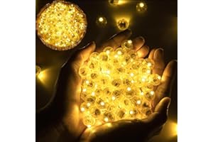 Phyooest Mini Luces LED para Globos, 50 Piezas, Redondas para Linternas de Papel, Navidad, Bodas, Cumpleaños, Halloween, Fiestas