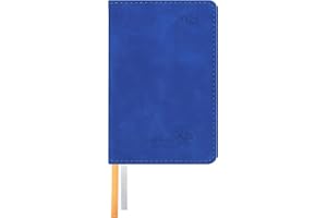 POPRUN Mini Agenda Settimanale 2025 Piccola in Italiano 12 x 8 cm - Planner 2025 Tascabile A7 con Copertina Morbida in Pelle PU e Carta da 70 g/m² EU, Blu Zaffiro