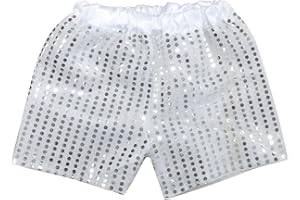 KIELSJAJD Kinder Pailletten Glitzer Shorts Tanzshorts Glänzende Hotpants Kleinkind Kinder Baby Mädchen Jungen Glitzernde Pailletten Elastische Taille Geburtstag Shorts Hosen Party Shorts