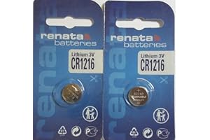 BEST PRICE SQUARE Renata 2 x CR1216 Lithium Coin Cells Batteries 3v Blister Packed Wrist Watch battery - Swiss Made - Button Cell Long Life Batteries (CR1216)